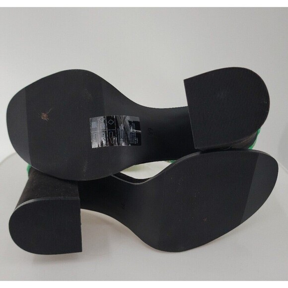 H&M Green floral Block Heeled Sandals - Picture 9 of 9